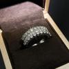 Tifang Zircon Women's Ring High End Fashion Style Attends Banquet Shining and Sparkling Personalized Accessories