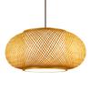 40-80cm Bambu Natural Tecido à Mão Pastoral Lâmpada Lustre Sala de Chá Restaurante Luz Quarto Luzes Pendentes Artesanato Rattan
