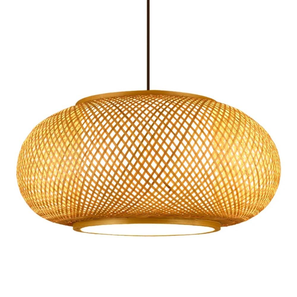 Pastoral Tea Room Chandelier, Southeast Asian Restaurant, Bedroom Light, Japanese Bamboo Craft, Bamboo Woven Lantern