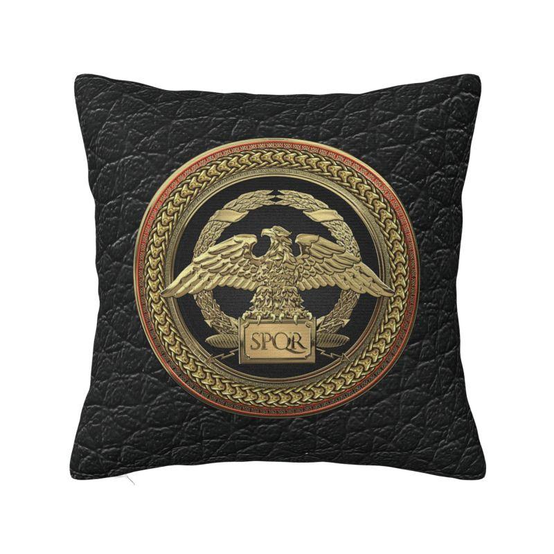 Custom Roman Empire Gold Imperial Eagle Pillow Case 45x45cm for Sofa Rome SPQR Nordic Cushion Cover Square Pillowcase