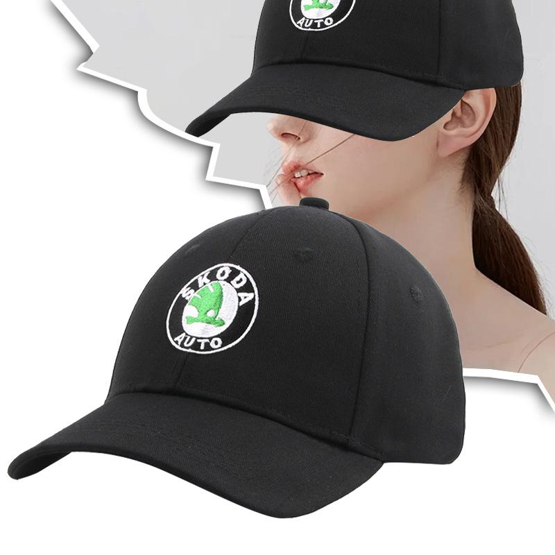 Car Outdoor Summer Sports Hat Baseball Caps Adjustable Sunscreen Hat For Skoda Octavia Rapid Fabia Superb Kodiaq Scala Kamiq MK4 EH4