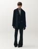 Noirer Heavy Wool Classic Half Peacoat (Navy)