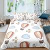 Hot Air Balloon Duvet Cover Set Romantic Balloon Bedding Set Extreme Sports Games Comforter Cover Romantic Trip Twin Quilt Cover