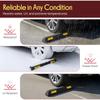 Car Wear Resistant Rubber Car Wheel Chock for Garage Yellow Strips Parking Stopper Durable Tire Guide Block Universal Fit