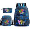 Rhythm Box Spiel Merchandise Schultasche Sprunki Cartoon Sternenhimmel Rucksack Umhängetasche Dreiteiliges Set