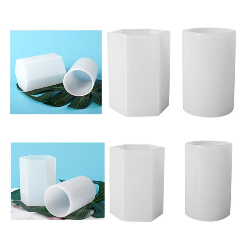 Six-sided Cylinder Decoration Silicone Mould DIY Crafts Candle Mold Cylinder Dried Flowers Ornaments UV Epoxy Resin Mold