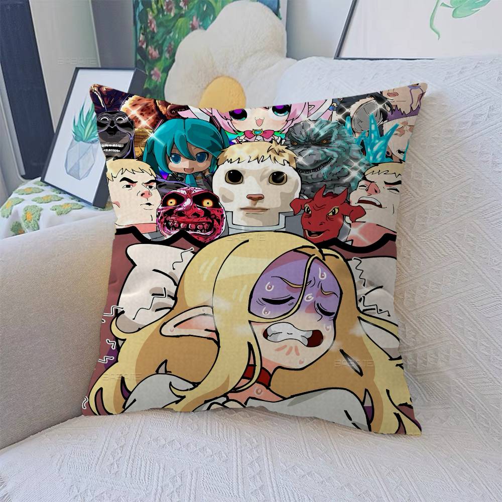 Delicious In Dungeon Classic Movie Decorative Room Aesthetics Pillow Case Home Decor Bedroom Sofa Bed Couch Pillow Cover 45x45