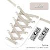 Fashion Elastic No Tie Shoelaces Rhinestone Cross Lock Tieless Shoelace Flat Shoe Laces Suitable for Sneakers and Athletic Shoes