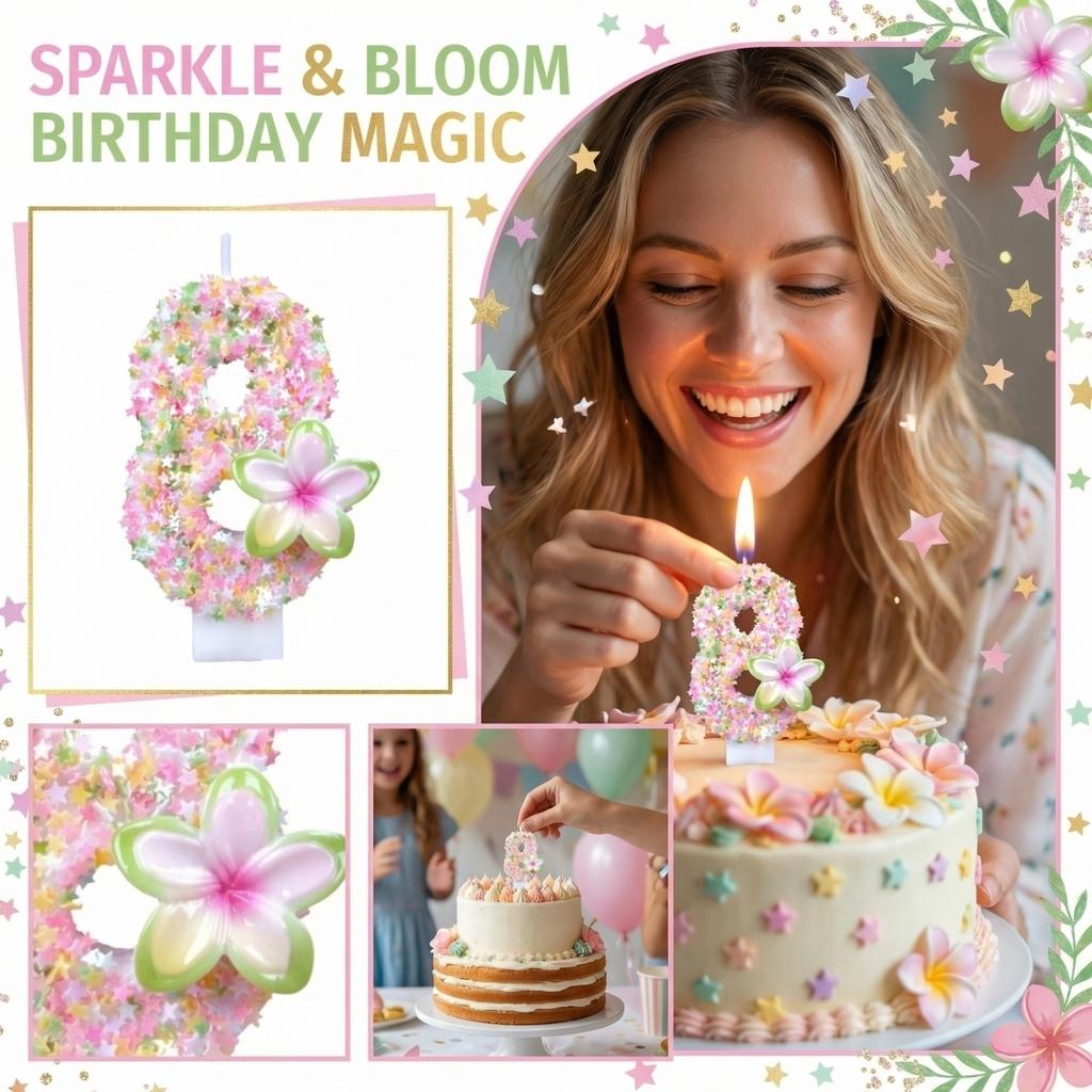 Fashion Cartoon Creative Birthday Candles Party Digital Candles