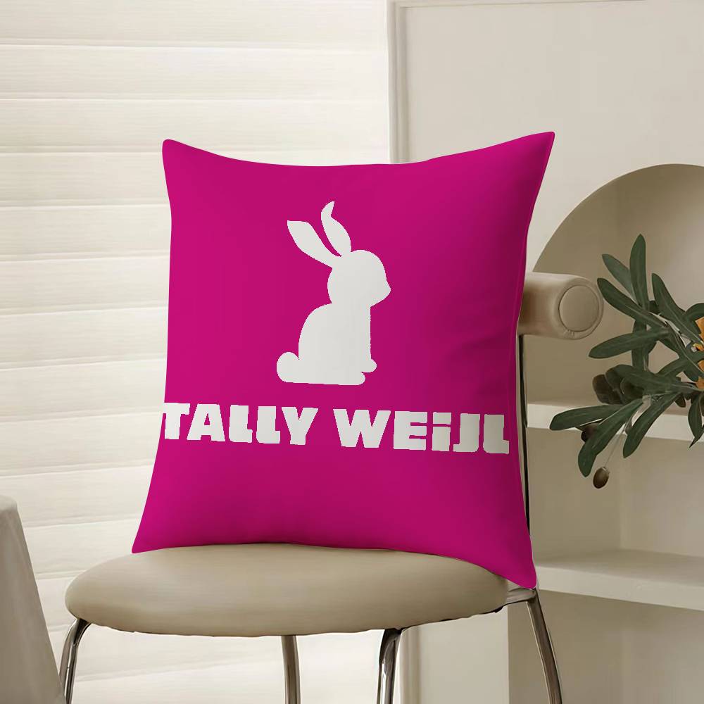 Fashionable And Trendy Design Tally Weijl-I Pillow Case Comfort Sofa Bed Silky elegant Invisible zipper Decorative cushion cover