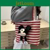 Stylish And Cute Winter Tote Bag For Women In Black And Red Large Capacity Design