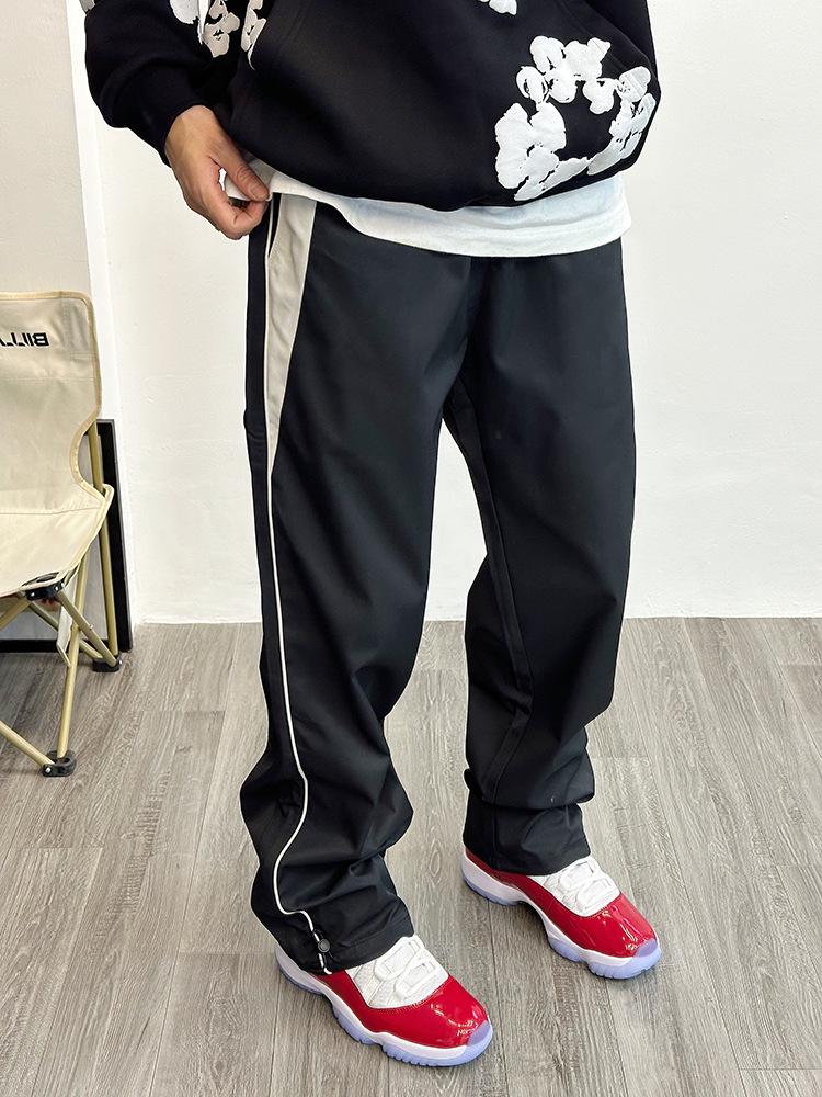 Unisex Retro Vintage Sports Pants - Summer 2023 Trend: Straight, Loose, Casual Trousers