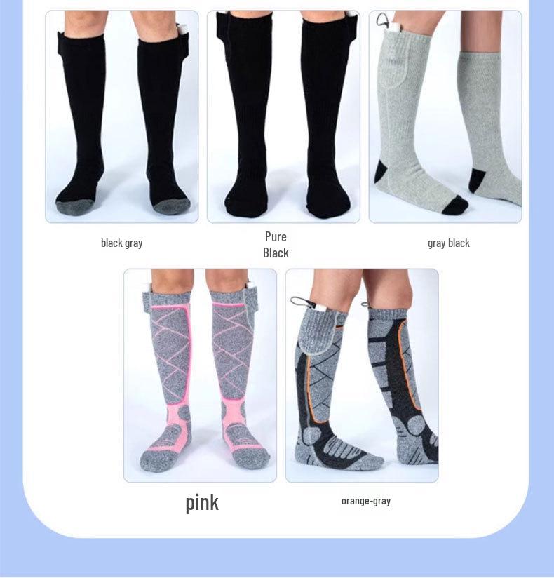 Heated Winter Socks - Rechargeable Electric Warmers for Cycling, Skiing & Fishing