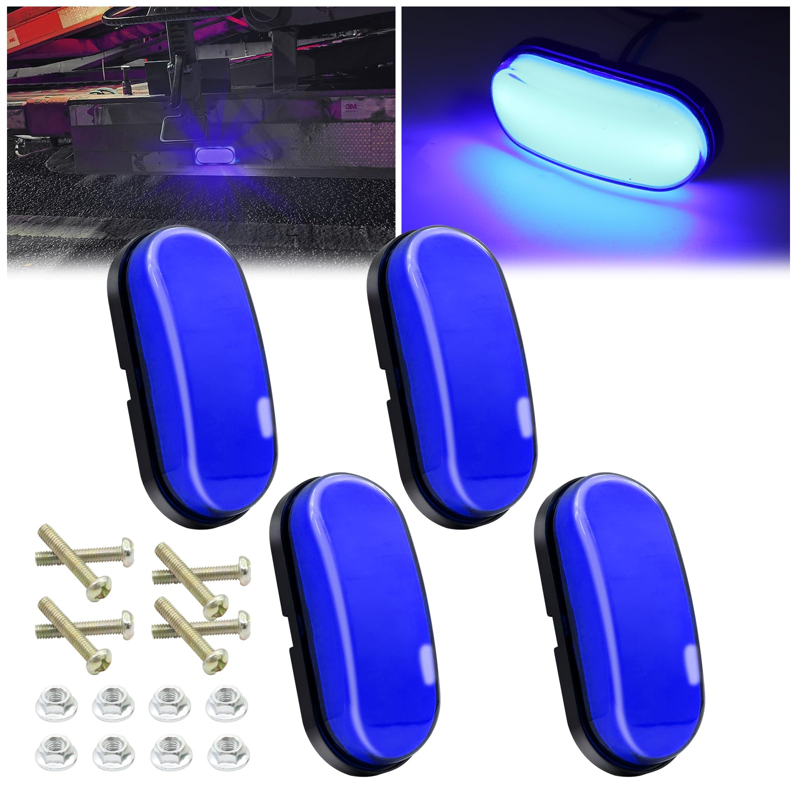 

Ygmylandbb Marker Lamp, LED Side Marker, Car Width Light, Shoulder Light, Rear Side Light, 9LED синий