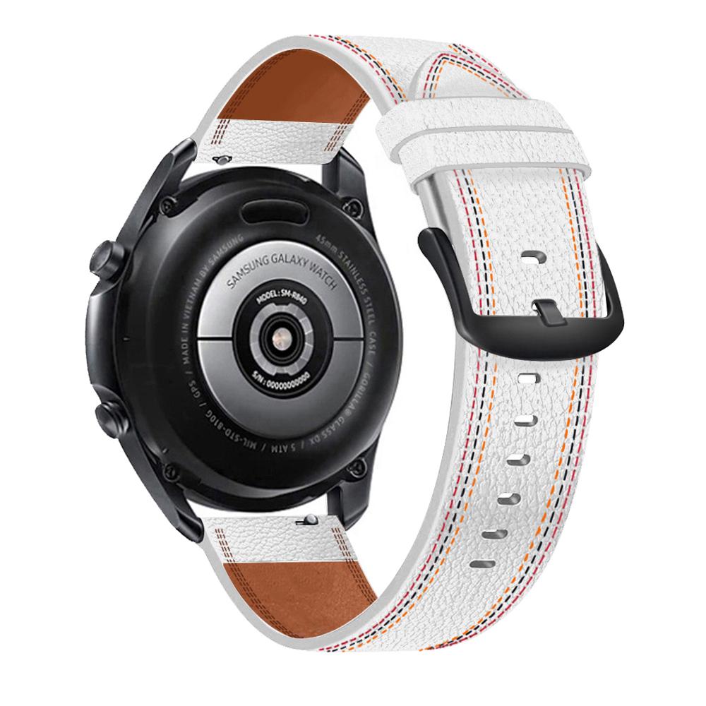 Kožený pásek pro Samsung Galaxy Watch 4/5 40mm 44mm Gear S3 S2 Watch5 Pro 45mm Galaxy 46mm Chytrý náramek Řemínek 20mm 22mm