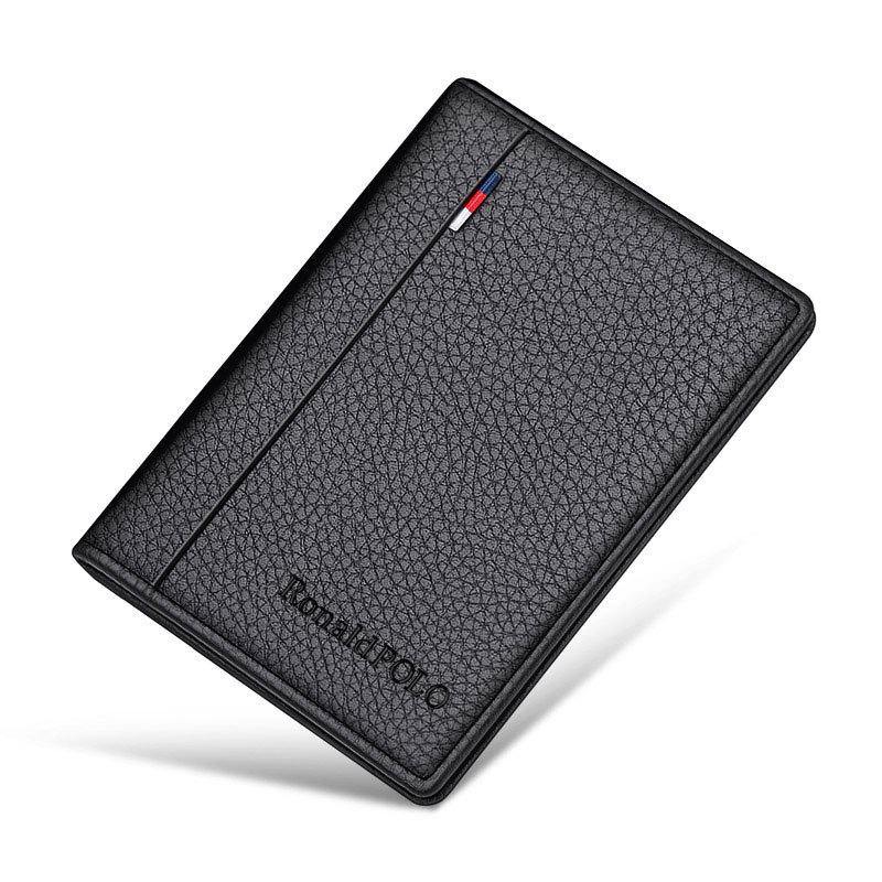 Bozton Paul Men's Ultra-Thin Genuine Leather Card and ID Wallet