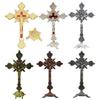 Antikes Metall Tischkreuz Modell Christi Statue & Figur geeignet für Heim- und Bürodekoration