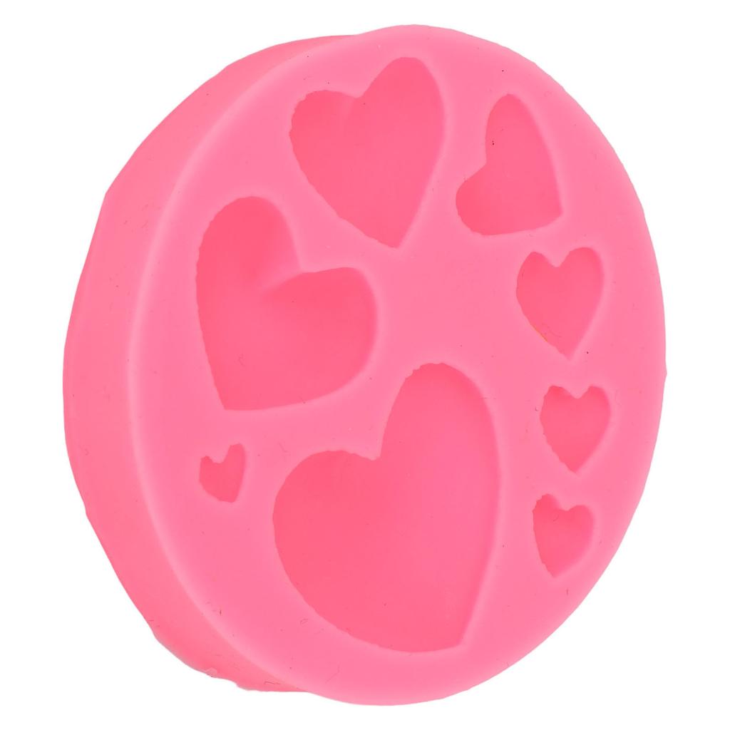 8 Holes Heart Shaper Silicone Moulding Tool for Fondant Cake Chocolate Decoration Crafts Making