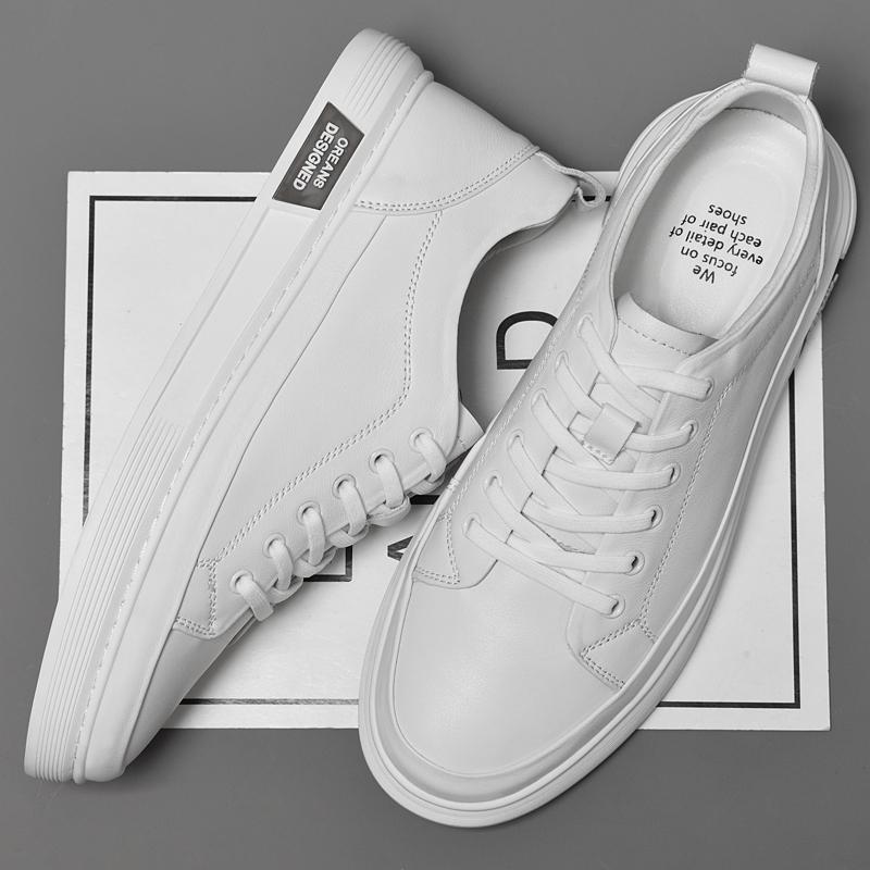 Fashion Genuine Leather Men Shoes High Quality Man Sneakers Luxury Brand Oxford Shoes Fashion Male Casual Shoes Skateboard New Footwear