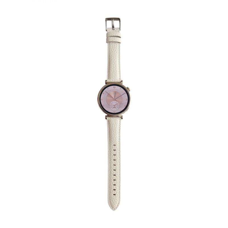Lychee Grain Leather Strap for Huawei GT5/GT4 41mm Women's Watch, 18MM