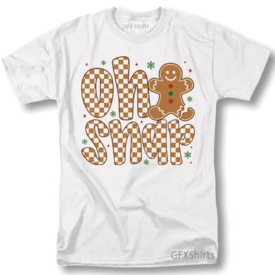 Frohe Weihnachten Lebkuchenmann Shirt Niedlich Lustig Humor Geschenk Neuheit T-Shirt