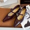 Fashion Mid Heels Women Pointed Toe Shallow Shoes Fashion Pleated Buckle Sandals 2025 Autumn New Elegant Shoes Party Zapatillas De Mujer