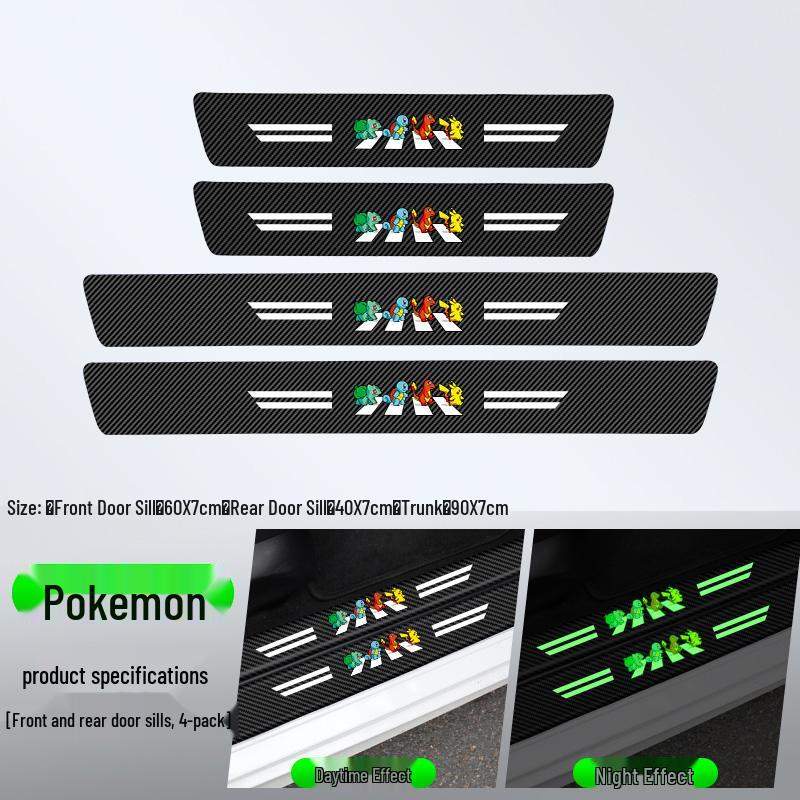 Compatible Door Sill Trim and Protective Anti-Stepping Stickers for Haval H6, M6, H9, Big Dog, First Love, and F7 - Glow-in-the-Dark Option Available.