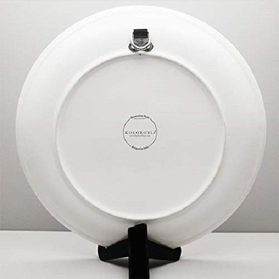 Delftware Dutch Blue Pottery Ship Inspired Home Decor Wall Plate 25.4 Cm