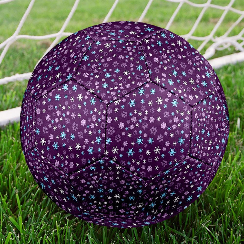 1 Stück Winter Schneeflocken Größe 5 Fußball Professioneller Spiel-Trainingsfußball Indoor & Outdoor Sportball Leicht Langlebig m6567