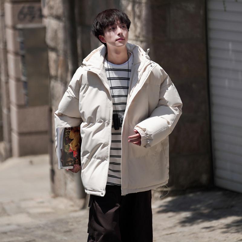 Cotton Clothes Men's Season New Thickened Loose Versatile Hooded Bread Clothes Cotton Clothes Student Jacket