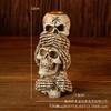 New Creative Personality Do Not Hear Do Not Say Resin Ornaments Halloween Skeleton Ghost Festival Atmosphere Decorations