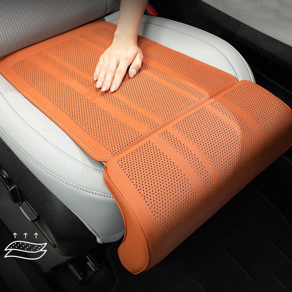 Leder Autositzbezug Atmungsaktives Sitzkissen NEU Autositz Verlängerte Fußstütze Autozubehör