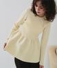 Titibait AFXP4187 Peplum Knit Size L Women's Two-Way Top, Ivory,