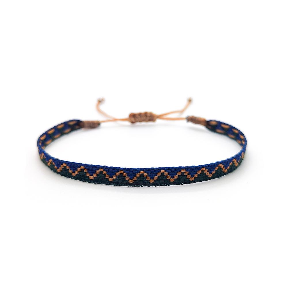 Colombian Ethnic Handmade Woven Pattern Bracelet - Retro Style for Girls
