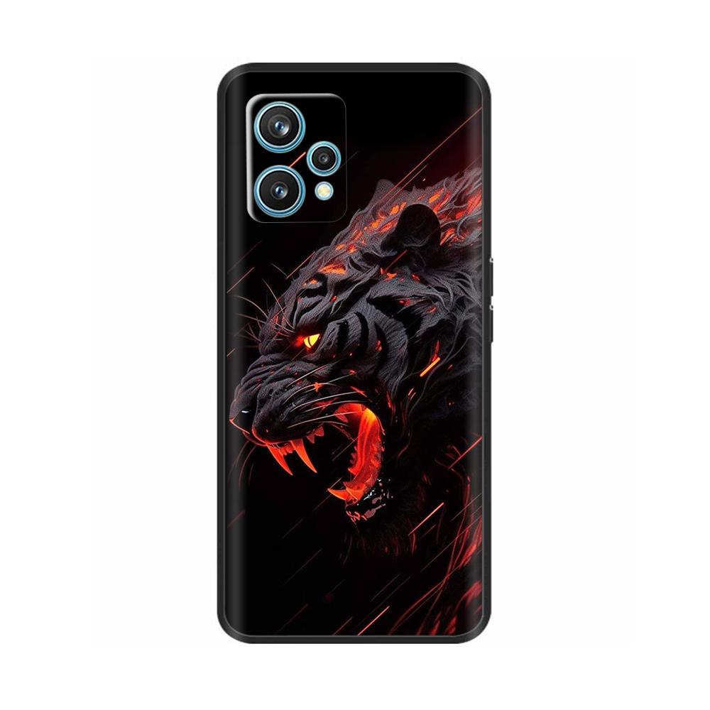 Para Realme 9 Pro Plus Funda Divertida de Silicona Suave Cubierta de Teléfono Para Realme 9 4G Funda Negra Carcasas con Parachoques Resistentes a Golpes Para Realme 9 Pro+