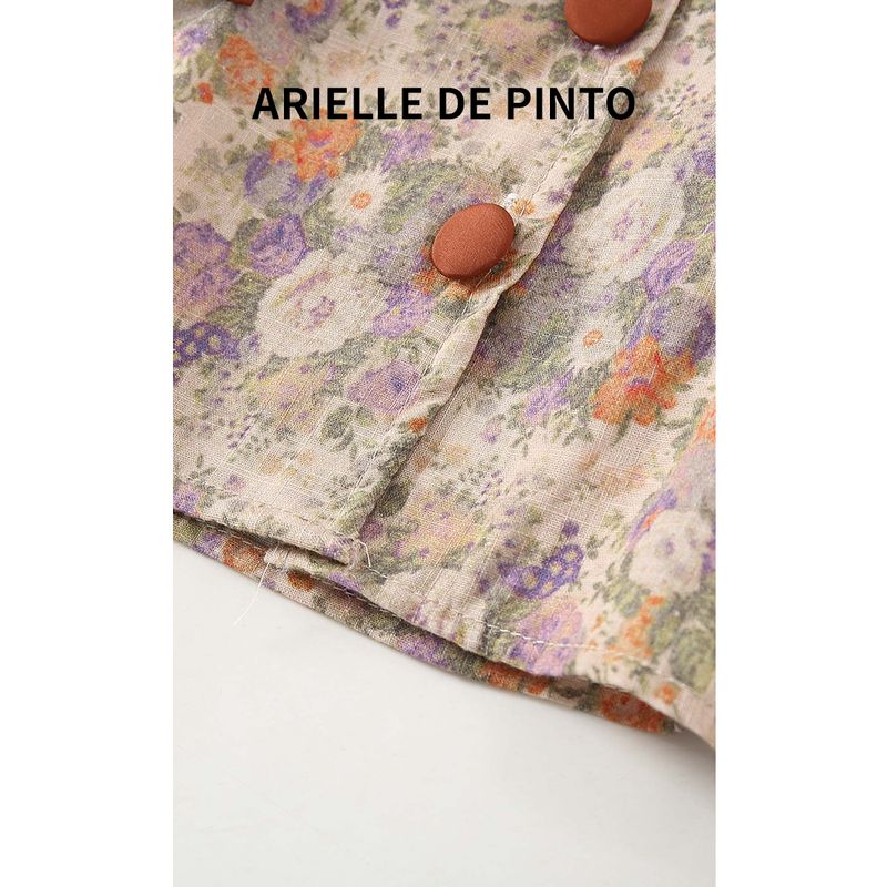 French Arielle De Pinto Girls' Suit Autumn New Style Sweet Lace Flared Pants Two-Piece Set for Girls