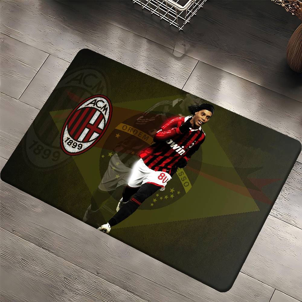 R-Ronaldinho Sport Football Star Door Mat Kids Room Bedroom Decoration Balcony Anti-Slip Doormat Living Room Doormat Area Rug