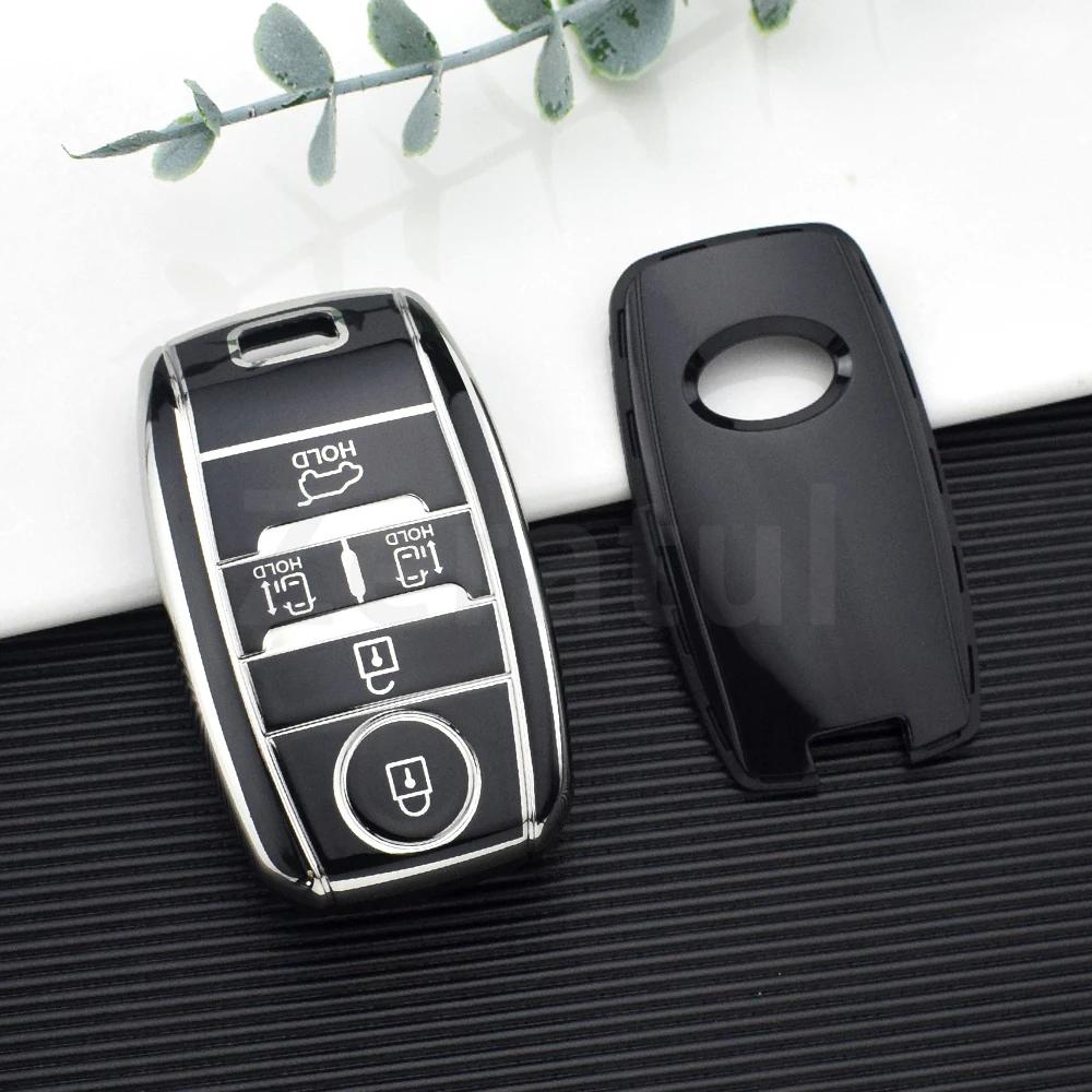 5/6 Buttons Tpu Car Key Case Cover For Kia Sorento Sedona Sportage Grand Carnival K5 Kx3 K4 Auto Shell Fob Holder Accessories