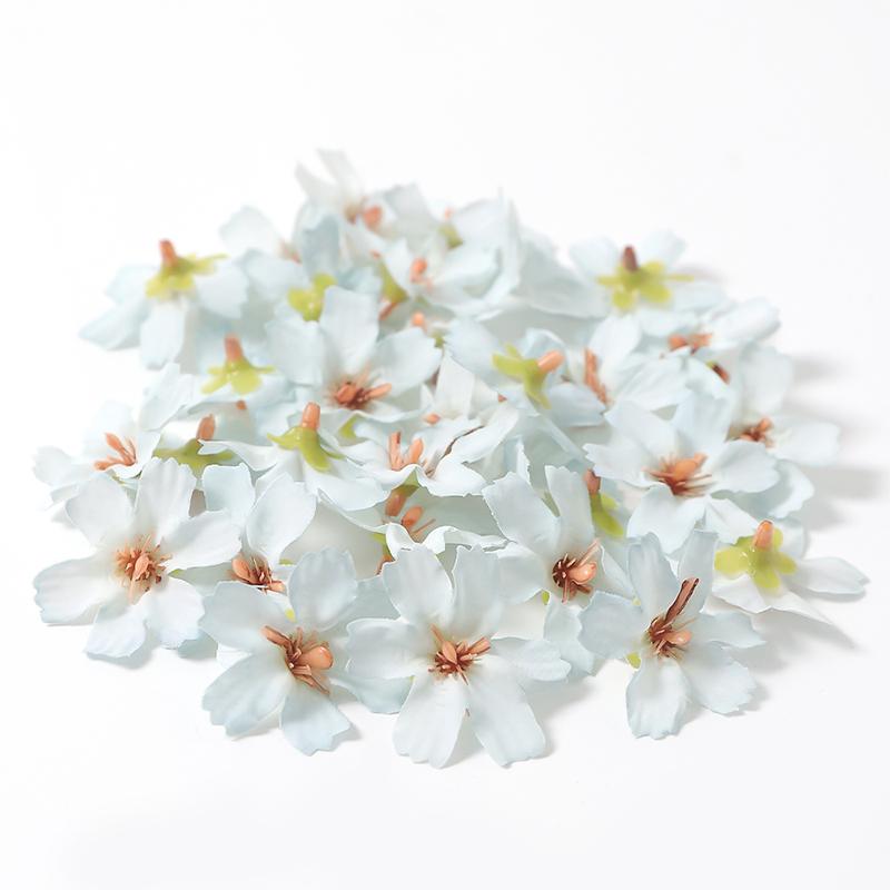 30/50Pcs Artificial Flowers Heads 4cm Silk Fake Flowers for Home Dceor Wedding Bride Decoration Craft Wreath Gifts Accessories