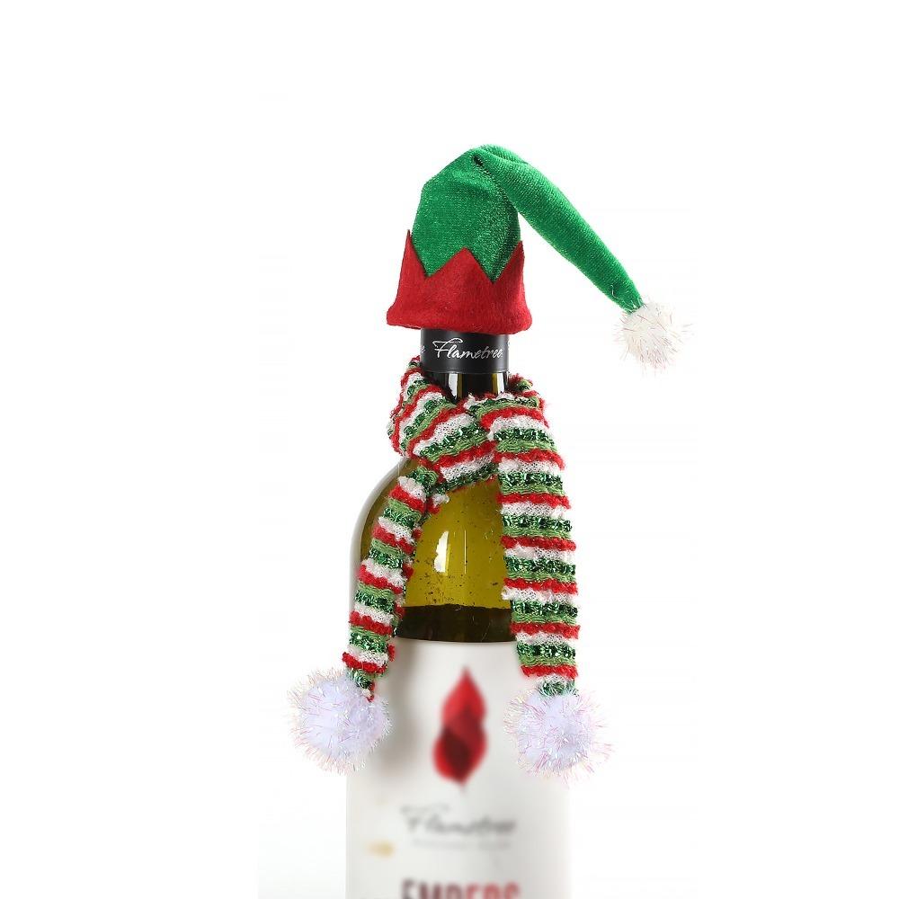 3Sets Nordic Style Christmas Wine Bottle Cover Simple Red Wine Bottle Cover Wine Bottle Hat  Kitchen