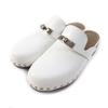 Great Mule Carlotta Kelly Buckle White Leather Women 36 Used