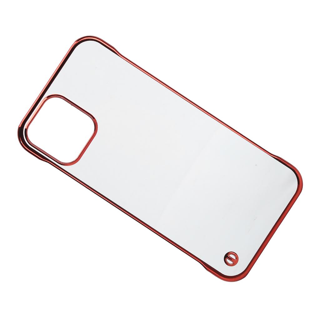 Capa de Celular Rígida de PC Galvanizada para Iphone 12 Meia Borda Transparente
