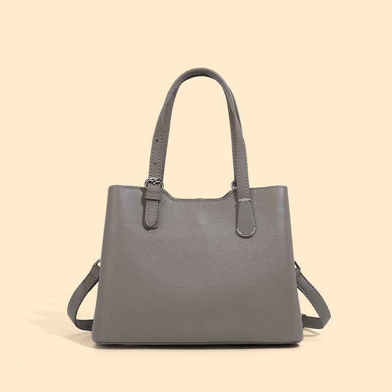 3 Layers Genuine Leather Small Tote Handbags For Women  Trend Designer Work Ladies Shoulder Crossbody Bags