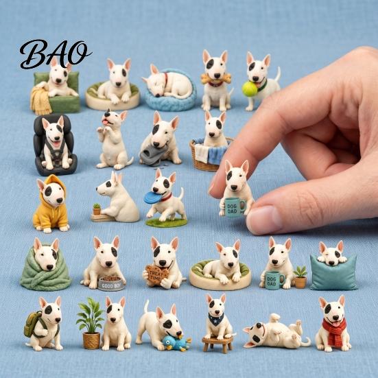 Fun Countdown Calendar for Kids Dog Advent 2026, 24-Day Christmas with 24 Acrylic Lovers Cute Ornaments, Collectible Figures Lovers, Holiday