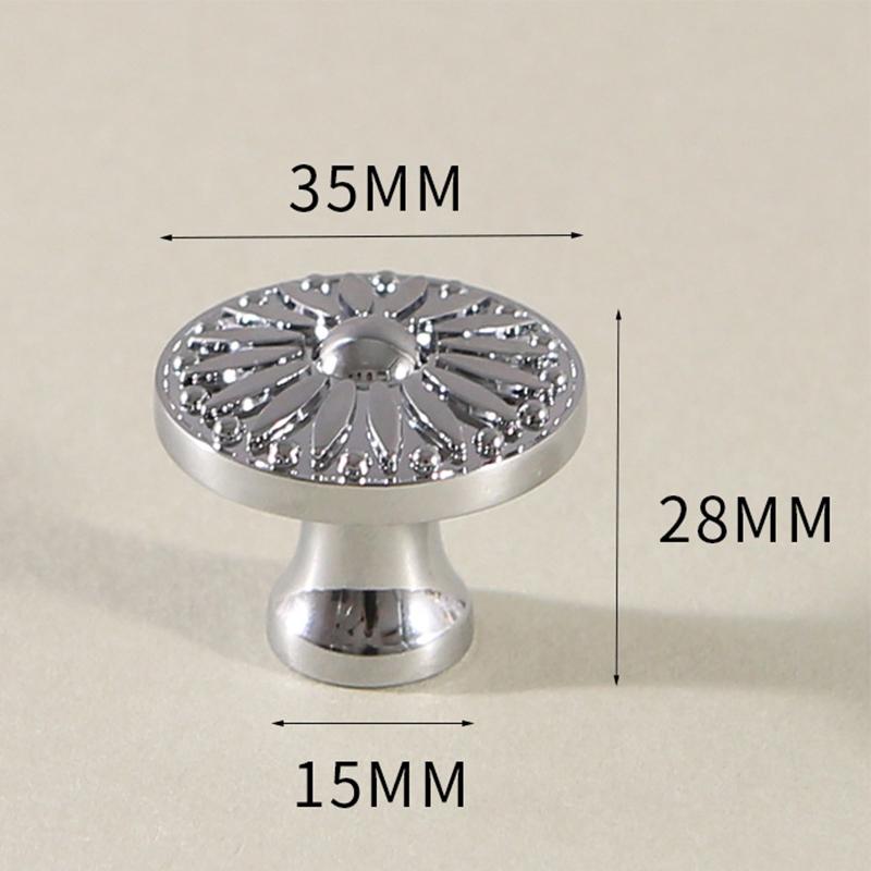 1pc Solid Brass Kitchen Cabinet Handles Single hole Drawer Knobs Chrome Gold Dresser Wardrobe Pulls Luxury Copper Furniture