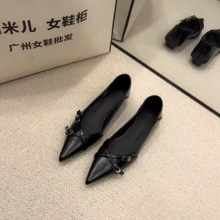 Frühling und Herbst Retro Mary Jane flacher Mund flacher Boden keine müden Füße 2025 Einzelschuhe Damen Französische Nische Abendschuhe weiche Sohle Einzelschuhe