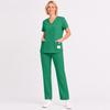 Women's Uniform Scrub Set - V-Neck Short Sleeve Top with Pockets and Drawstring Pants, Quick Dry Color for Healthcare Workers
