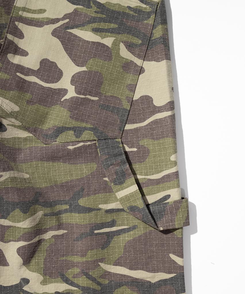 MASSNOUN Curved Carpenter Camo Ripstop Bio Pants Msicp004-Cm