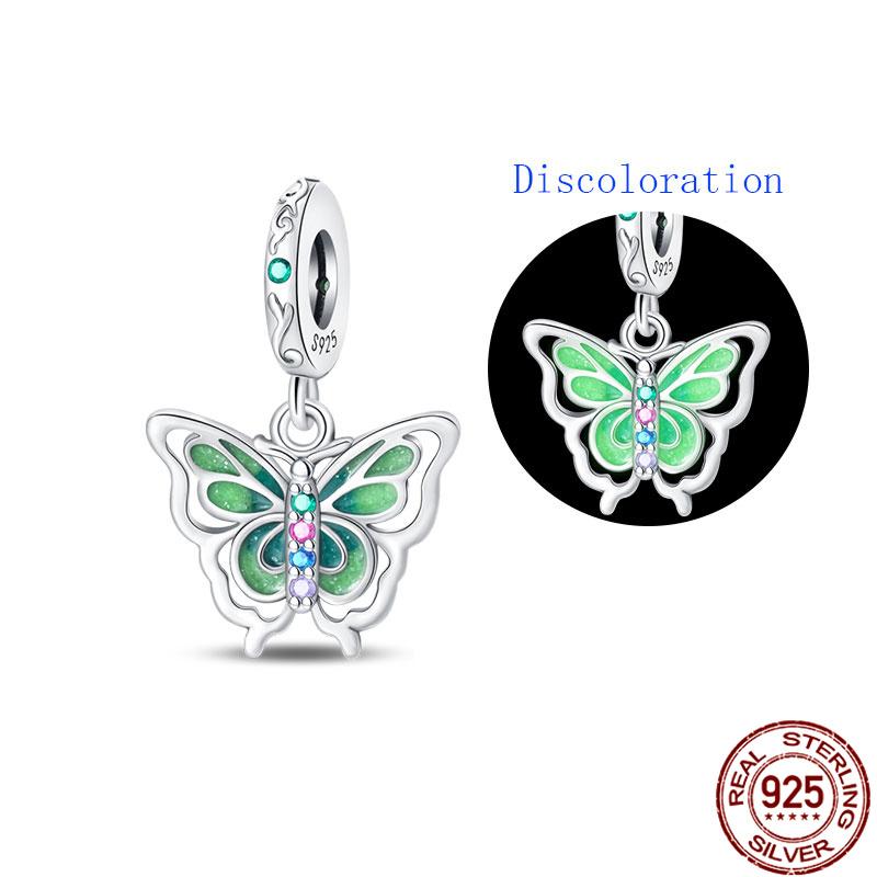 Fit Charms Fororiginal Bracelets 100%Copper Luminous Butterfly Series Beads Diy Jewelry Making For Women Gift