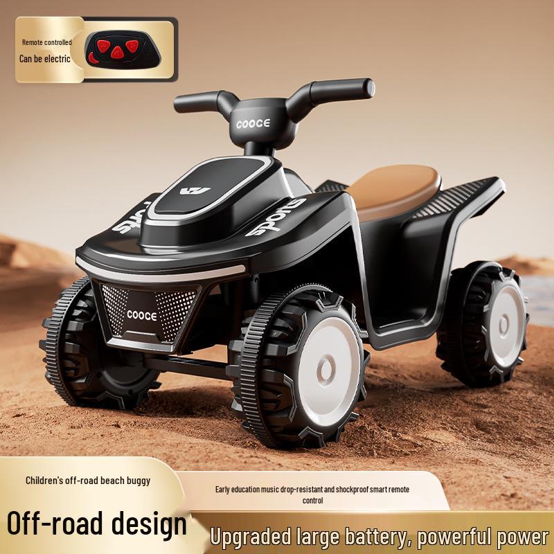 Elektrisches Kinderstrandauto mit Lichtern & Musik, Wiederaufladbares Modell für 1- bis 4-Jährige